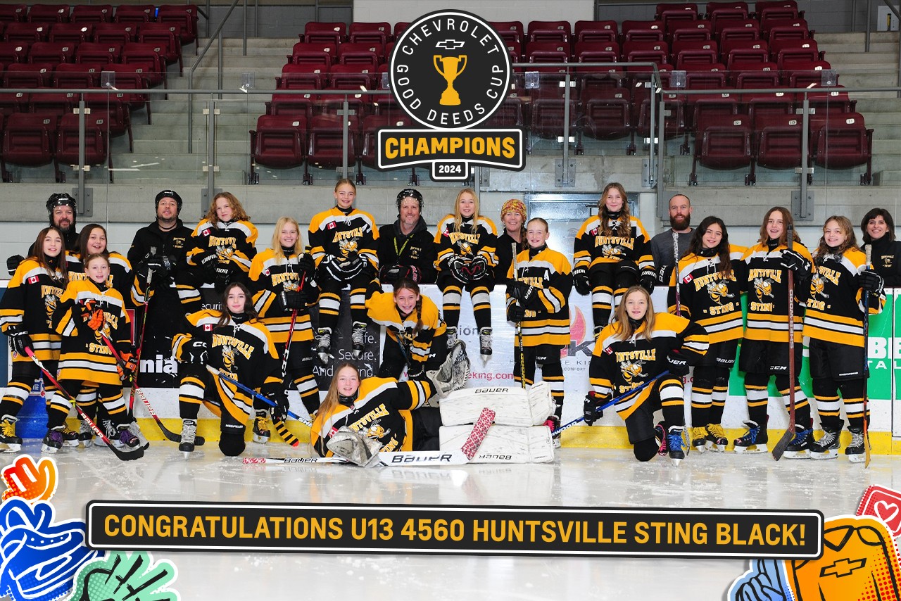 Photo of the Huntsville Sting U13-Black team, winners of the 2024 Good Deeds Cup (CNW Group/Chevrolet Canada)