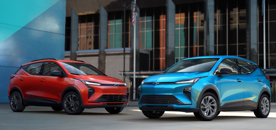Official GM Canada image of the 2027 Chevrolet Bolt used for a Canadian buyer guide comparing it with the Equinox EV