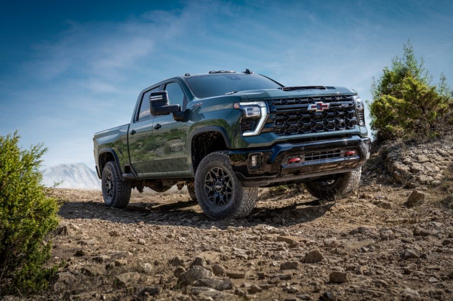 Preproduction 2027 Chevrolet Silverado HD ZR2 on rocky off-road terrain